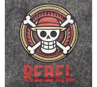 Serenityy Nomad Sari Stonewashed Cotton T-Shirt - Rebel Graphic - Charcoal - Large