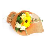 Ancient Wisdom Standing Soap Flower Bouquet - Orange