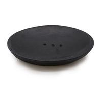Serenityy Oval Black Marble Soap Dish - Natural Stone, Matt Finish, Drainage Holes, 370 G