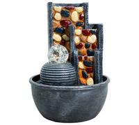 Serenityy Pebble Wall Tabletop Water Feature With Crystal Ball - Compact 19 X 19 X 28 Cm