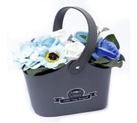 Serenityy Petite Basket Bouquet - Soothing Blues Blue
