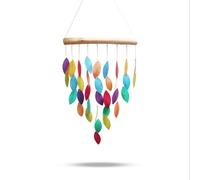 Serenityy Rainbow Leaf Capiz Chime - Handmade Bali Wind Chime