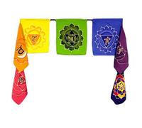 Serenityy Seven Flags Chakra Bali Wax Batik Wall Hangings Set Of 7 Panels 32 X 23 Cm Each