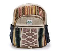 Serenityy Small Backpack - Rope & Pockets Style - Pure Hemp And Cotton, 385G.
