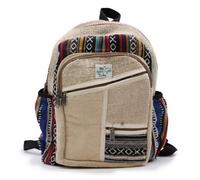 Serenityy Small Backpack Zig Zag Zips Style, Hemp And Cotton, Lightweight 385 G