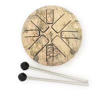 Serenityy Small Hapi Drum Atlas 13X9Cm - Vintage World Map Design, Includes Mallets And Carry Bag