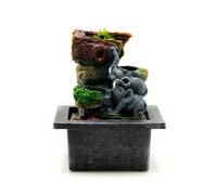 Serenityy Tabletop Water Feature 20Cm - Elephant In Love, Multicolour Decorative Indoor Ornament