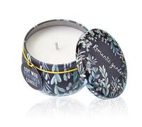 Serenityy Tea & Rose Soy Wax Candle 120G - Reusable Tin, 23Hr Burn
