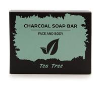 Serenityy Tea Tree Charcoal Soap Bar 85G - Activated Charcoal, Argan Oil, Hempseed Oil, Shea Butter