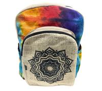 Serenityy Tiedye Hemp Large Backpack Mandala - Pure Hemp And Cotton, 500G, Multicolour.