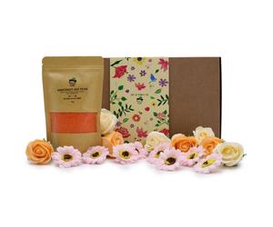 Serenityy Total Detox Salt Soak Set - 350G, Bath Salt, 16 Soap Flowers, Gift Box