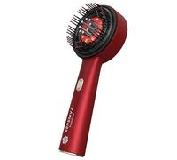 SERENIVA ScalpEase Electric Scalp Massager with Red Light Therapy | Hair Oil Applicator & Hair Growth Brush | Microcurrent Technology, 3 Massage Modes, & 6ML Oil Dispenser (Red)