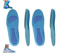 Serenivida Plantillas para Mujer Hombre, Breathable Shock-Absorbing Orthotic Arch Support Pad (Blue * 2Pcs,Men9-10/Women10-11)