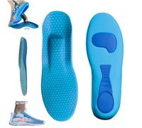 Serenivida Plantillas para Mujer Hombre, Breathable Shock-Absorbing Orthotic Arch Support Pad (Blue,Men5-6/Women6-7)