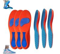 Serenivida Plantillas para Mujer Hombre, Breathable Shock-Absorbing Orthotic Arch Support Pad (Orange * 3Pcs,Men6-7/Women7-8)