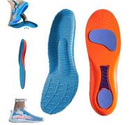 Serenivida Plantillas para Mujer Hombre, Breathable Shock-Absorbing Orthotic Arch Support Pad (Orange,Men7-8Women8-9)