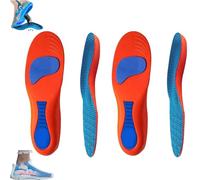 Serenivida Plantillas para Mujer Hombre, Breathable Shock-Absorbing Orthotic Arch Support Pad (Orange * 2Pcs,Men5-6/Women6-7)