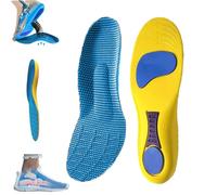Serenivida Plantillas para Mujer Hombre, Breathable Shock-Absorbing Orthotic Arch Support Pad (Yellow,Men5-6/Women6-7)