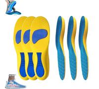 Serenivida Plantillas para Mujer Hombre, Breathable Shock-Absorbing Orthotic Arch Support Pad (Yellow * 3Pcs,Men5-6/Women6-7)