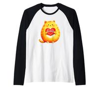 Serenkitty Music Musical Notes Heart Cute Cat Raglan Baseball Tee