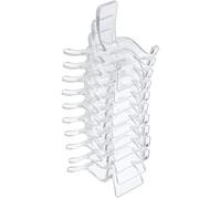 Serenophile 10 Pcs Clear Acrylic Display Stand Easel Holder for Geodes, Crystals, Minerals, Rocks, Fossils, Small Collectibles, Art, Plates - Transparent Plastic Showcase Base (L/M/S)