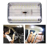 Serenophile 12V 36 LED Car Interior Dome Roof Ceiling Reading Light Lamp with ON-OFF-DOOR Switch for Vehicle Trunk Luggage White ABS Plastic