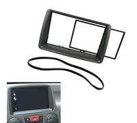 Serenophile 2 DIN Car Stereo Fascia, Double Din Radio Panel, Fit for Fiat Panda 169 2003-2012, ABS Dash Kit Frame, Black Trim Bezel, LHD Only