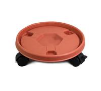 Serenophile 260mm Heavy-Duty Resin Plant Mover with 360° Rotating Wheels - Mobile Tray for Large Pots, Garden Plants & Barrels - Drainage Saucer Base