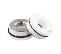 Serenophile 32mm Ceramic Ring Nozzle Holder for BRH and Precitec Fiber Laser Cutting Heads - D32 Compatible, Metal-Earthenware Construction, 2-Pack