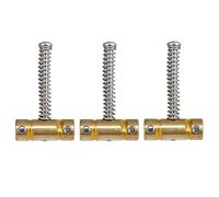 Serenophile 3pcs Compensated Brass Bridge Saddles for TL Electric Guitar, Vintage Style Replacement Parts with 10.8mm String Spacing, Golden Finish