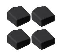 Serenophile 4-Pack Non-Slip Folding Ladder Foot Pads for Telescopic, Herringbone & Step Ladders - Rubber Leg Covers with 2.5 x 3.8 cm Inner Diameter, Floor Protection