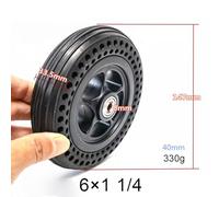Serenophile 6 Inch Solid Tire Electric Scooter Wheel, 6 x 1 1/4 in (152 mm) Hub-Mounted Explosion-Proof Replacement Wheel for Micro-Mobility Devices