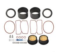 Serenophile Air Compressor Cylinder Sleeve Kit 1500W Rubber for Piston Repair Set with Valve Plates for Oil-Free Silent Pumps Black