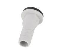 Serenophile Air Conditioner Drain Hose Connector, 15mm Straight Fitting Adapter with Rubber for ring for AC and Washing Machine Drainage, White Plastic Replacement Part