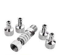 Serenophile Airbrush Quick Disconnect Coupler, 1/8 Inch BSP Release Fitting Adapter, Alloy Quick Change Connector for Hose, 5-Pack Silver