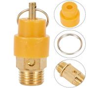 Serenophile Brass Air Compressor Safety Relief Valve 1/4" 3/8" 1/2" for bsp Pressure Release Regulator with Yellow Cap for Pneumatic Tools and Tanks