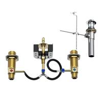 Serenophile Brass Lift and Pull Sink Drain, for american Style Basin Waste with Up Mechanism, Chrome Finish Bathroom Drain Trap for Standard Sinks