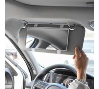 Serenophile Car Makeup Mirror with Elastic Strap for Sun Visor, High Definition Cosmetic Vanity Mirror, Secure Adjustable Band for Travel Touch-Ups, White