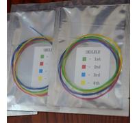 Serenophile Colorful Ukulele Strings, Nylon Ukulele Strings Set, 4-String Replacement for Soprano Concert Tenor, Bright Tone, Easy Install