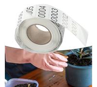 Serenophile Consecutive Number Stickers Roll 0001-1000 for Plant Labeling and Inventory Tracking, White Paper Tags 40x20mm with Sequential Ordering for Indoor Outdoor Organization