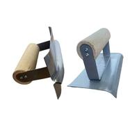 Serenophile Corner Trowel, 90 Degree Trowel, Cement Trowel for Internal External Corners, Stainless Steel Edging Tool with Wood Handle, Professional Concrete Finishing for Walls Slabs Sidewalks