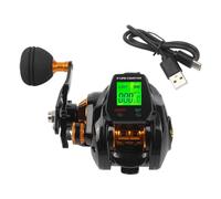Serenophile Digital Baitcasting Reel with Large Line Counter Display, 6.3:1 Gear Ratio, 5+1 BB, USB Rechargeable, Max 10kg Drag, Left Hand for Rafting Fishing