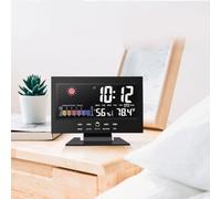 Serenophile Digital Weather Station, Hygrometer Thermometer, LCD Color Display with Alarm, Voice Backlight, Min Max Record, Wall or Desk Mount for Home Office