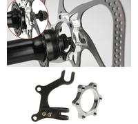 Serenophile Disc Brake Adapter Bracket CNC Aluminum 20mm ID 48mm Hole Distance Conversion Mount for Refitting Ordinary Bikes to Disc Brakes Black Silver