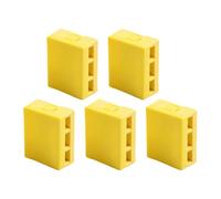 Serenophile Electric Bike Controller Junction Box, Bakelite Insulation Terminal Block for E-Bike Motor Wire Connection, Heat Resistant, 3/5/6 Row Options, Yellow, 5 Pack
