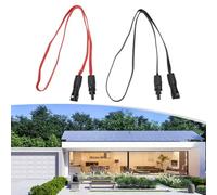 Serenophile Flat Solar Cable, Photovoltaic Extension Lead, 100cm Flat Wire for Balcony, Window Sash, 4mm² 50A PV Connector, Red Black