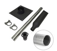 Serenophile Generator Exhaust Extension Kit with Insulated Through-Wall Mounting Plate for for firman T07571 for honda EU7000is Portable Generators Black