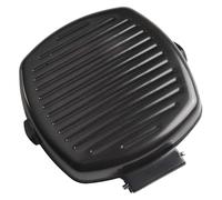 Serenophile Grill Pan, Cast Iron Skillet, Non-Stick Frying Pan with Folding Handle, 20cm Steak Pan for Gas Electric Induction, Portable BBQ Cookware
