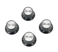 Serenophile Guitar Control Knobs, Volume Tone Knobs, Silver Top Hat Bell, for Gibson Les SG, 6mm Shaft, Aluminum Acrylic, 4 Pack