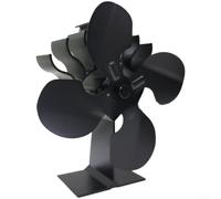 Serenophile Heat Powered Stove Fan for mini Silent Wood Burner Heat Powered(YL903 Black)
